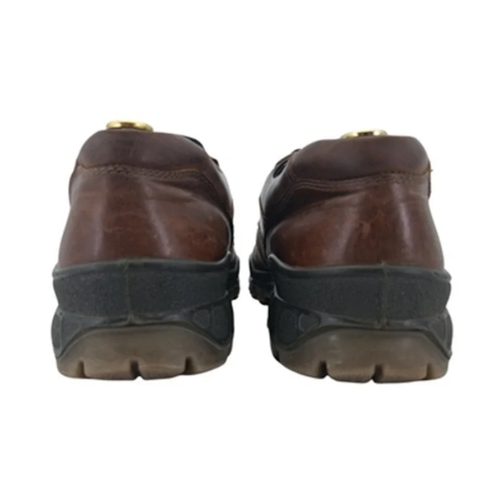 ECCO Track Shoes Mens Size 14 Brown Leather Waterproof Gore-Tex Lug Sole EU 48